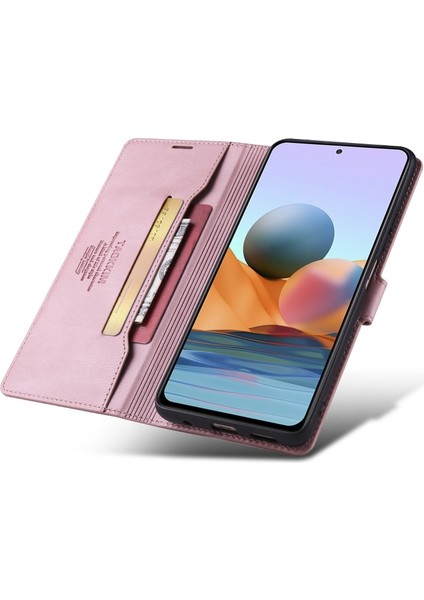 Xiaomi Redmi Için Not 10 4g / Note 10S Deri Kılıf Pembe fırsatları