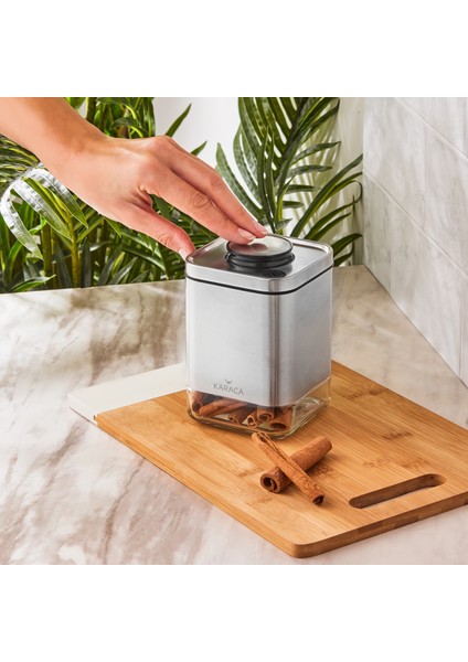Avangart İnox Vakumlu Cam Kavanoz Saklama Kabı S fiyatları