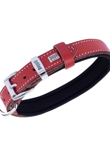 Isimlikli Deri Boyun Tasması M 2X35-40CM Kırmızı modelleri