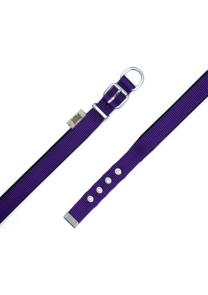 Comfort Yumuşak Dokuma Köpek Boyun Tasması M 2X35-40CM Mor