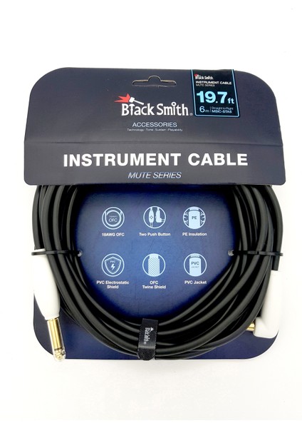 Mute Extensıon Instrument Cable Straıght To Rıght 60CM 1.96FT