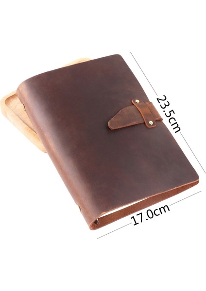 A5 Deri Vintage Yapraklı Defter (Yurt Dışından)