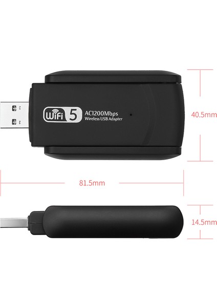 Kablosuz Wifi Alıcı AC1200 Mbps Dual Band USB 3.0 Adaptör