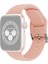 puluz Apple Watch Uyumlu Series 7 Için Örgülü Silikon Kayış 45Mm / 6 & Se & 5 & 4 44Mm / 3 & 2 & 1 42Mm Pembe (Yurt Dışından) 1