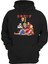 Anime Kahramanları Baskılı 3 Ipl. Şardonlu 600 Gr. Siyah Kapüşonlu Sweatshirt 1