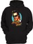 Jim Carrey Alrighty Then Baskılı 3 Ipl. Şardonlu 600 Gr. Siyah Kapüşonlu Sweatshirt 1