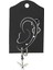 Beşli Kombin Ear Cuff Küpe Set Silver Renk 1