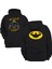 Batman Gym Çift Baskılı Siyah 3 Ipl. Şardonlu Kalın (600 Gr.) Içi Polar Kapüşonlu Sweatshirt Hoodie 1