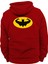 Batman Gym Çift Baskılı Kırmızı 3 Ipl. Şardonlu Kalın (600 Gr.) Içi Polar Kapüşonlu Sweatshirt Hoodie 3