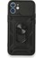 Apple iPhone 11 Kılıf Tank Aramid Sürgülü Vega Yüzüklü Siyah 1