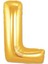 L Harfi Altın Renk Folyo Balon 100 cm 1
