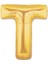 T Harfi Altın Renk Folyo Balon 100 cm 1