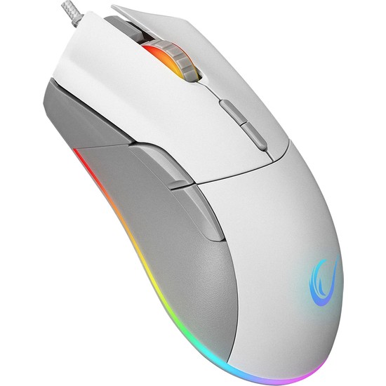 Rampage SMX-R21 Compact USB Beyaz Rgb Ledli Makrolu 12800DPI / 1000hz Drag Click Oyuncu Mouse