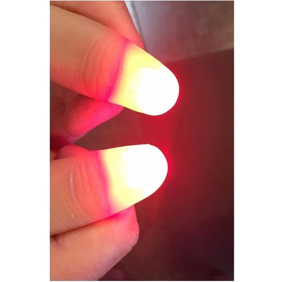 Lovoski 2 Adet Sihirli Işık Up Parmak Parmak LED Püf Noktaları Başparmak Sahne