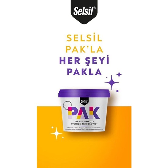 Selsil Pak Genel Amaçlı Temizleyici 1 500 Gr + 3 Sünger Fiyatı