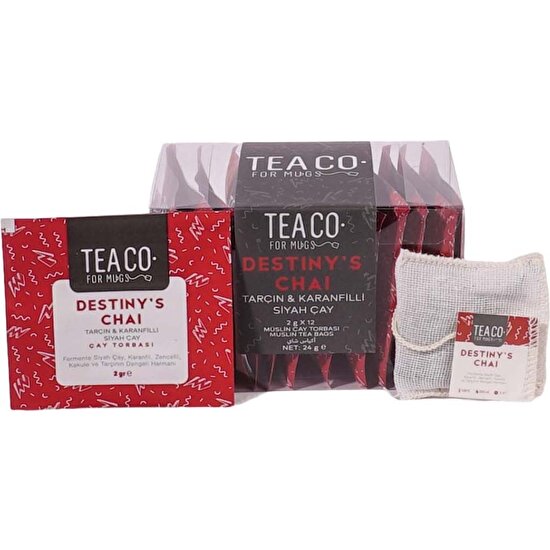 Tea Co Tea Co-Destiny's Chai Tarçın ve Karanfilli Siyah Çay