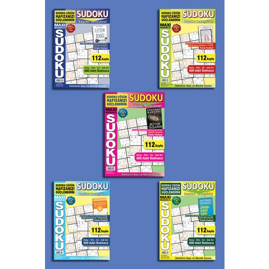 Maxi Sudoku Bulmaca 5'li Set