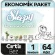 Sleepy Bio Natural Ekonomik Paket Bebek Bezi 1 Numara Yenidoğan 64 Adet