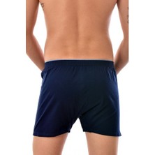 Tutku 6 Adet Tutku Pamuklu Düğmeli Erkek Boxer Lacivert 0117