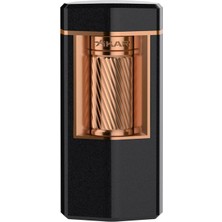 Xikar Meridian Single Lighter Siyah Rose Gold Çakmak