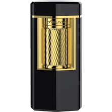 Xikar Meridian Single Lighter Siyah Gold Çakmak