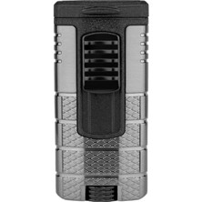 Xikar Tactical Triple Lighter Gunmetal Siyah Çakmak