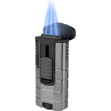 Xikar Tactical Triple Lighter Gunmetal Siyah Çakmak