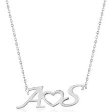 Anı Yüzük - Harfli 925 Ayar Gümüş Kadın Kolye