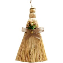 Mixperi Yaldızlı Çiçekli Dekoratif Süpürge Duvar Süsü