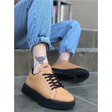 Xon1 162 Bağcıklı Erkek Model Dikişli Yüksek Taban Taba Spor Ayakkabı