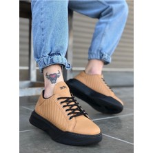 Xon1 162 Bağcıklı Erkek Model Dikişli Yüksek Taban Taba Spor Ayakkabı
