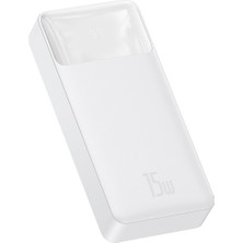 Baseus Bipow Dijital Ekranlı 15W 20.000 Mah Powerbank Beyaz