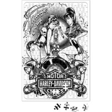 Baskı Dükkanı Motor Harley Davılson Cycles Garage Puzzle 240 Parça Yapboz