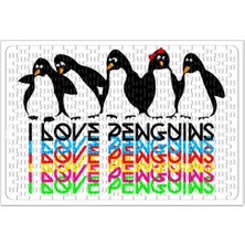 Baskı Dükkanı Penguins Pengüen Puzzle 240 Parça Yapboz