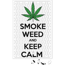 Baskı Dükkanı Smoke Weed And Keep Calm Connect Puzzle 240 Parça Yapboz
