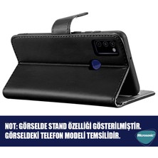 Microsonic Realme C21Y Kılıf Delux Leather Wallet Siyah