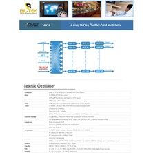 Divisat 16X16 Qam Modülatör -16 Frekans Giriş 16 Dvb -C Rf Çıkış