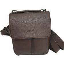 Sanalbolluk Kahve Renk Deri Erkek El ve Omuz Çantası