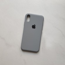 Gritty Apple iPhone Xr Uyumlu Logolu  Içi Kadife Lansman Silikon Kılıf