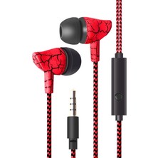 Zsykd Mic ile 3.5mm Kablolu Kulaklık (Kırmızı) (Yurt Dışından)