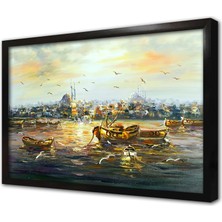 Tablosan Istanbul Soyut Çerçeveli Mdf Tablo