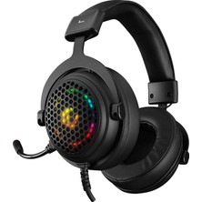 Rampage Majesty Siyah Rgb LED 7.1 Surround Sound System Gaming Mikrofonlu Oyuncu Kulaklığı