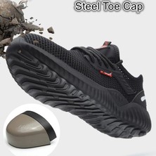 Xoutdoor Erkek Çelik Burunlu Kaymaz Endüstriyel İş Güvenlik Sneaker Ayakkabı - Siyah (Yurt Dışından)