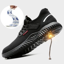 Xoutdoor Erkek Çelik Burunlu Kaymaz Endüstriyel İş Güvenlik Sneaker Ayakkabı - Siyah (Yurt Dışından)