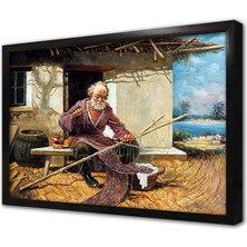Tablosan Yaşlı Adam Çerçeveli Mdf Tablo