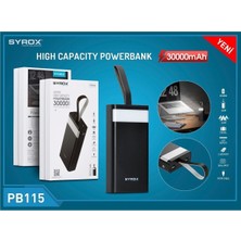 Syrox PB115 30000MAH Taşınabilir Şarj Cihazı Siyah