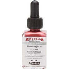 Schmincke Aero Color Akrilik Mürekkep 28ML 917 Aero Metallic Bright Maroon