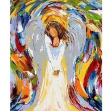 WebStyle Sayılarla Boyama Seti Kasnaklı Melek Anne 40 x 50 cm