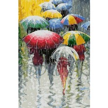 WebStyle Sayılarla Boyama Seti Kasnaklı Yağmur Altında 40 x 50 cm