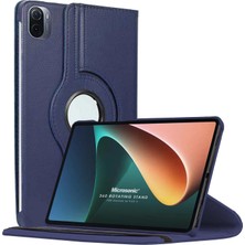 Microsonic Xiaomi Mi Pad 5 Kılıf 360 Dönerli Stand Deri Lacivert